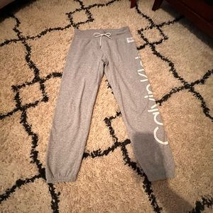 Grey calvin klein sweatpants